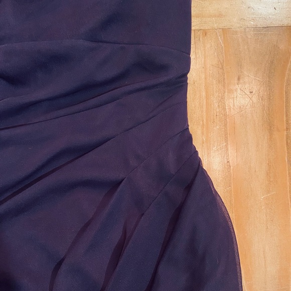 DAVID’S BRIDAL - XSCAPE Plumb Knee-Length Dress - Picture 3 of 7